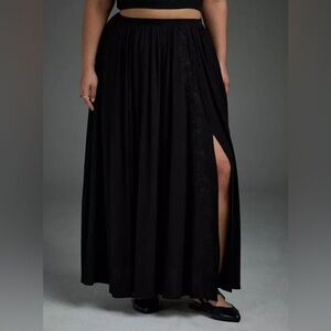 Torrid Nightfall Embroidered Slit Maxi Skirt Size 0